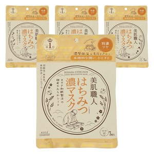 KOSE 클리어 턴 비하다 쇼쿠닌 벌꿀 농 마스크, 7개입, 4개