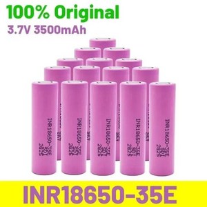 100 INR 18650 3500mAh 25A 방전 35E 리튬 이온 18650 배터리 37V 충전식 배터리 스크루드라이버 배터리, 10개