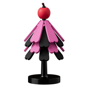 chixiang 크리스마스 트리 모양 실리콘 냄비받침 4개입, 핑크 + 블랙, 1개