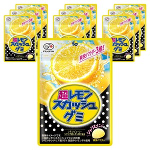 후지야 팝구미 초 레몬 스쿼시, 55g, 10개