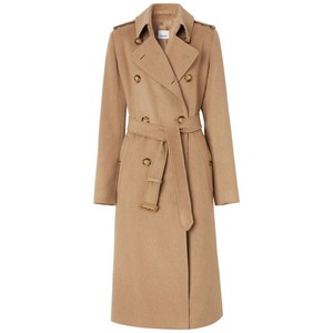 버버리 켄징턴 캐시미어 트렌치코트, 베이지계열, UK 6(KR 44-55)