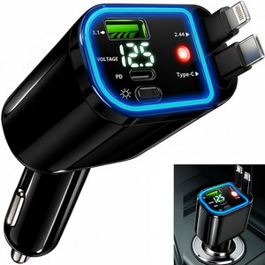 암나아 4포트 릴타입 시거잭 차량용 고속 충전기