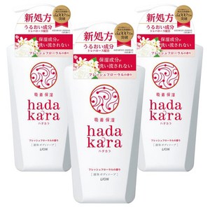 하다카라 바디 솝 플로럴 부케향, 500ml, 3개
