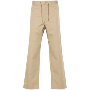 몽클레르 로고 아플리케 테이퍼드 팬츠