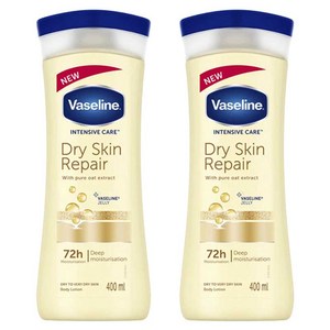 바세린 인텐시브 케어 드라이 스킨 리페어 바디로션, 400ml, 2개