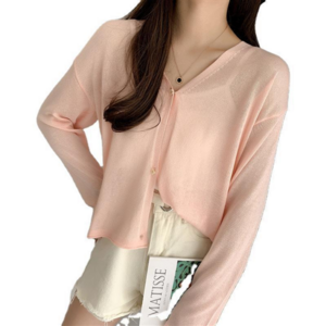 올리르 얇은가디건 여름용가디건 숏 긴팔 여성 니트가디건