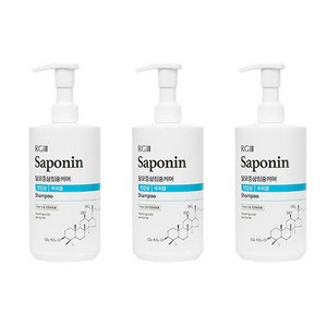 꽃을든남자 RG3 탈모 증상 완화 천연 샴푸 알지쓰리 사포닌 샴푸 500ml 민감성두피용, 3개