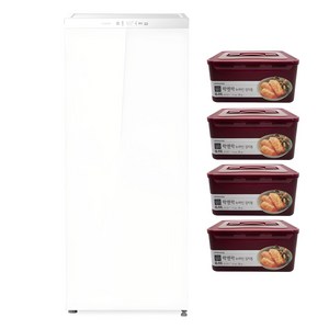 루컴즈 김치다움mini 122L 스탠드형 1도어 김치냉장고 + 락앤락 김치통 4p 세트 방문설치