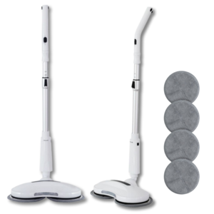 [26년최신형 국내생산]신일 LED 무선 파워스핀 물걸레 청소기 화이트 /극세사패드 4P증정