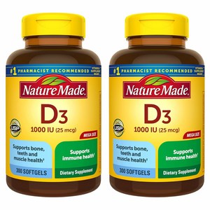 네이처메이드 D3 1000 IU 소프트젤, 300정, 2개