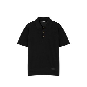 베르사체 로고 패치 폴로 셔츠, 블랙계열, Italy 44(KR 90)