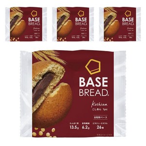 베이스푸드 베이스 브레드 팥소 앙금 407g, 4개