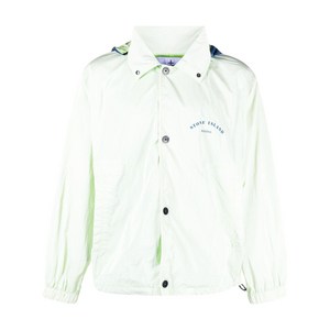 스톤 아일랜드 마리나 로고 프린트 후드 재킷