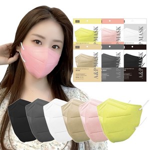 에이앤피 새부리형 데일리 황사방역용 마스크 중형 KF94, 50매, 다크그레이, 1개