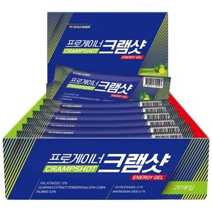 프로게이너 크램샷 깔라만시맛 파워젤 근육 긴장 쥐 완화 라이딩 러닝 마라톤 등산 에너지젤, 35g, 20개