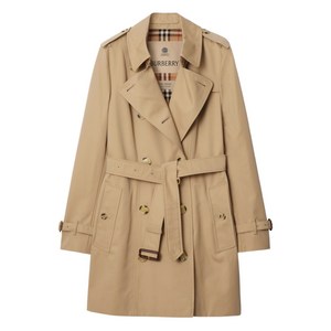 버버리 벨트 더블 브레스티드 트렌치코트, 베이지계열, UK 4(KR 44)