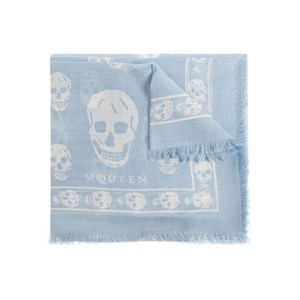 알렉산더맥퀸 스컬 프린트 프린지 스카프