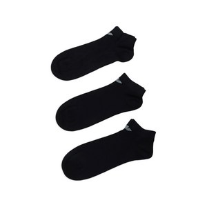 엠포리오아르마니 로고 양말 3팩 세트, S/M, 블랙계열