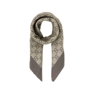 구찌 GG 프린트 실크 스카프