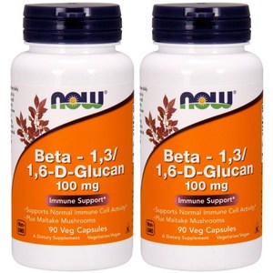 나우푸드 베타-1:3/1:6-D-글루칸 100mg 베지 캡슐, 90정, 2개
