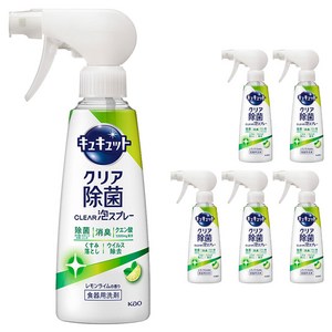 큐큣토 클리어 거품 스프레이 주방세제 레몬 라임향, 280ml, 6개