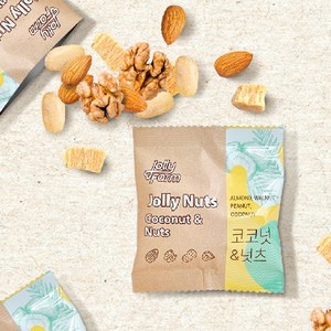 졸리넛츠 하루한봉 견과 / 코코넛&넛츠 20G * 20봉세트 / 건강간식 / 코코넛 청크 구운아몬드 구운땅콩(미국산) 호두, 2개, 400g