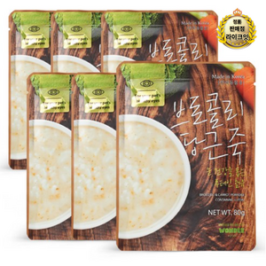 원더푸드 강아지 건강죽, 브로콜리 당근죽, 80g, 6개