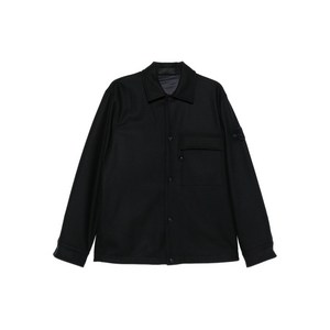 스톤 아일랜드 패치 포켓 울 셔츠