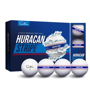 세인트나인 골프공 우라칸 스트라이프 3피스 1더즌 12구, 블루, 12개입, 1개