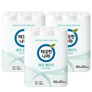 깨끗한나라 에코 베이직 2겹 롤화장지