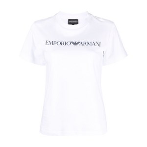 엠포리오아르마니 로고 프린트 반소매 티셔츠, 화이트계열, Standard XS(KR 44)