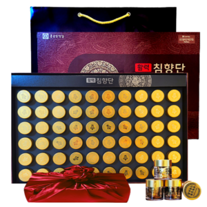 종근당 침향단 침향환 60환(2개월) 250g+침향 녹용 홍삼 15가지 전통원료 부모님 추석 명절 선물세트.(보자기포함) 1개, 250g