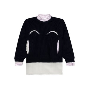 메종 마르지엘라 레이어드 셔츠 패널 스웨터, 블랙계열, Italy 50(KR 88)