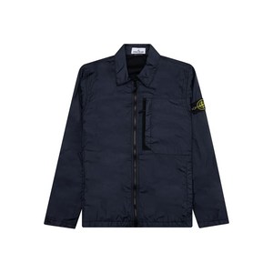 스톤 아일랜드 패치 포켓 집업 오버셔츠, 블루계열, Standard S(KR 90)