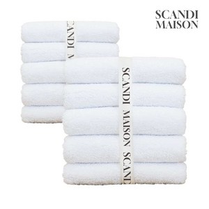 스칸디메종 프리미엄 호텔 타올 200g 40수 코마사 선물용 수건, No.1 블랑 화이..., 10개