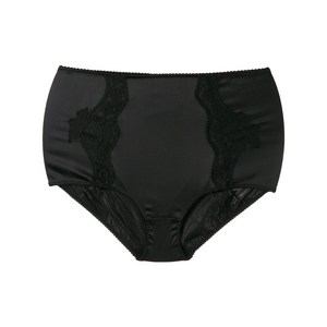 돌체앤가바나 하이웨이스트 레이스 디테일 새틴 팬티, 블랙계열, Italy 2