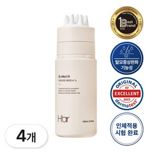 하아르 닥터모리엔 탈모증상완화 도움 기능성 헤어토닉, 150ml, 4개
