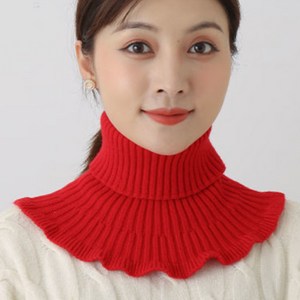 아옴 여성용 페이크 플라워 넥워머 따뜻한 공갈 목폴라
