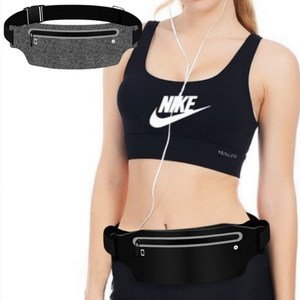 코지글로리 러닝 허리 밴드 휴대폰 수납 벨트, 1개, 그레이