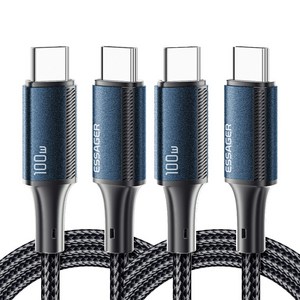 Essager E Marker 칩 PD 100W C to C타입 초고속 충전 케이블 2개입