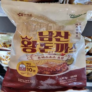 아워홈 경양식 남산 왕돈까스 1.36kg 4인 신선포장 아이스박스 + 아이스팩, 1개