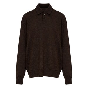 메종 마르지엘라 엘보 패치 울 폴로 셔츠, 브라운계열, Standard L(KR 105)