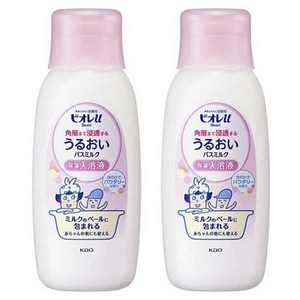 비오레 U 모이스처라이징 바스밀크 입욕액 파우더리 향, 600ml, 2개
