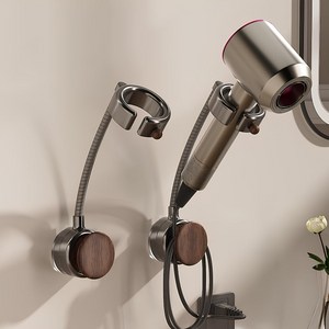 SUKI 무타공 다각도 조절 간편 고급 드라이기 거치대