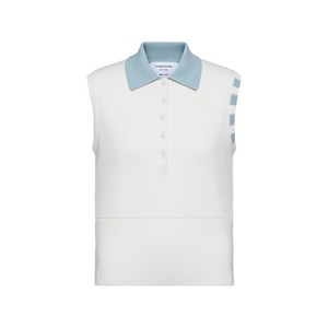 톰 브라운 민소매 폴로 셔츠, 화이트계열, Italy 48(KR 99)