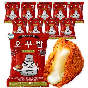 오꾸밥 김치치즈 주먹밥, 100g, 10개