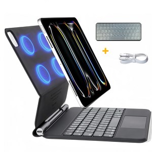 아이시(isee) 2025 아이패드 호환 매직 키보드 블루투스 지원 iPad 10~11세대/Air 11 4~7세대/Pro (11 1~4세대/12.9 3~6세대/13 7세대) 키스킨