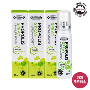 (연말연시 빅이벤트) 마더네스트 호주 직구 프로폴리스 마누카 꿀 구강건강스프레이 30ml x 3 수용성 리퀴드 (26년 6월), 6개