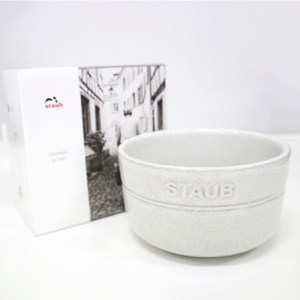 [스타우브] 다이닝 라인 화이트 트러플 보울 12CM 국그릇 대접 스톤웨어 고급 수입, 1개