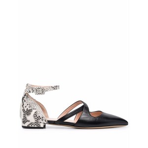 발리 파이톤 프린트 디테일 포인티드 펌프스